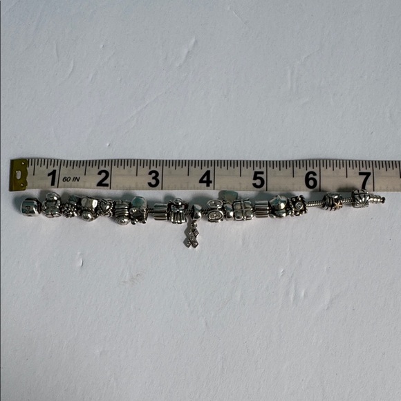 Pandora Silver Charm Bracelet w/charms - Picture 8 of 8